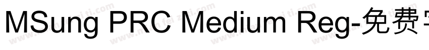MSung PRC Medium Reg字体转换